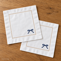 Embroidered Cocktail Napkins  - Set of 2