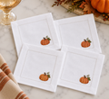 Fall Embroidered Cocktail Napkins - Set of 4