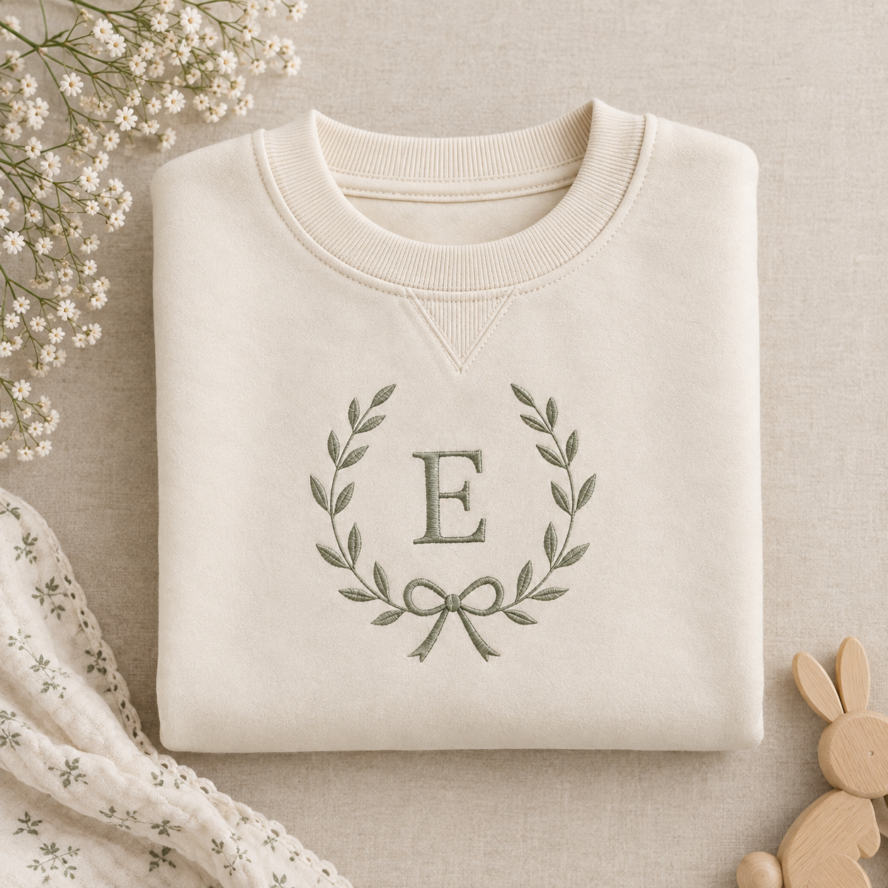 Petite Monogram Crewneck