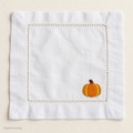 Fall Embroidered Cocktail Napkins