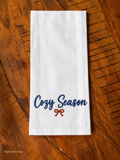 Fall Embroidered Kitchen Towel
