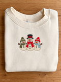 Petite Snowman Trio Crewneck