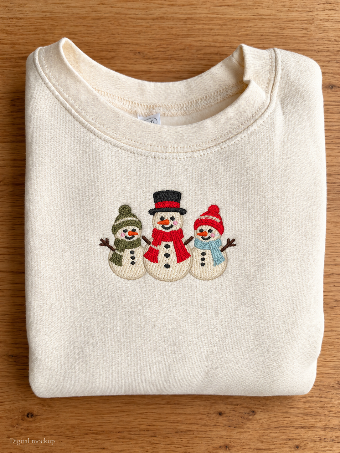 Petite Snowman Trio Crewneck