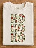 HO HO HO Appliqué Crewneck