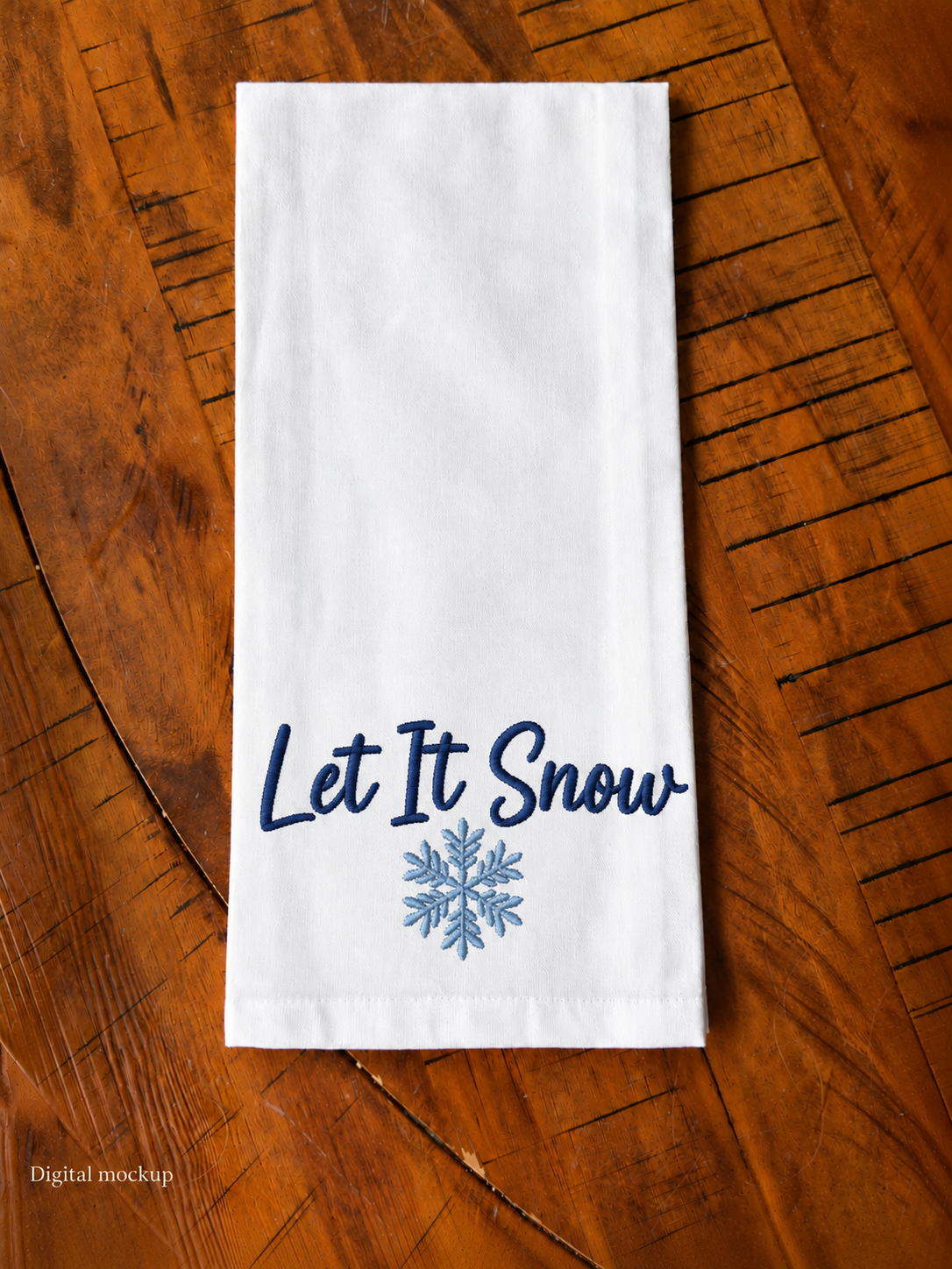 Holiday Embroidered Kitchen Towel