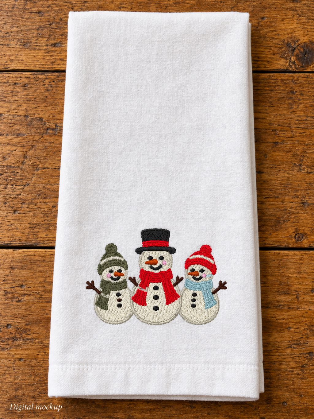 Holiday Embroidered Kitchen Towel